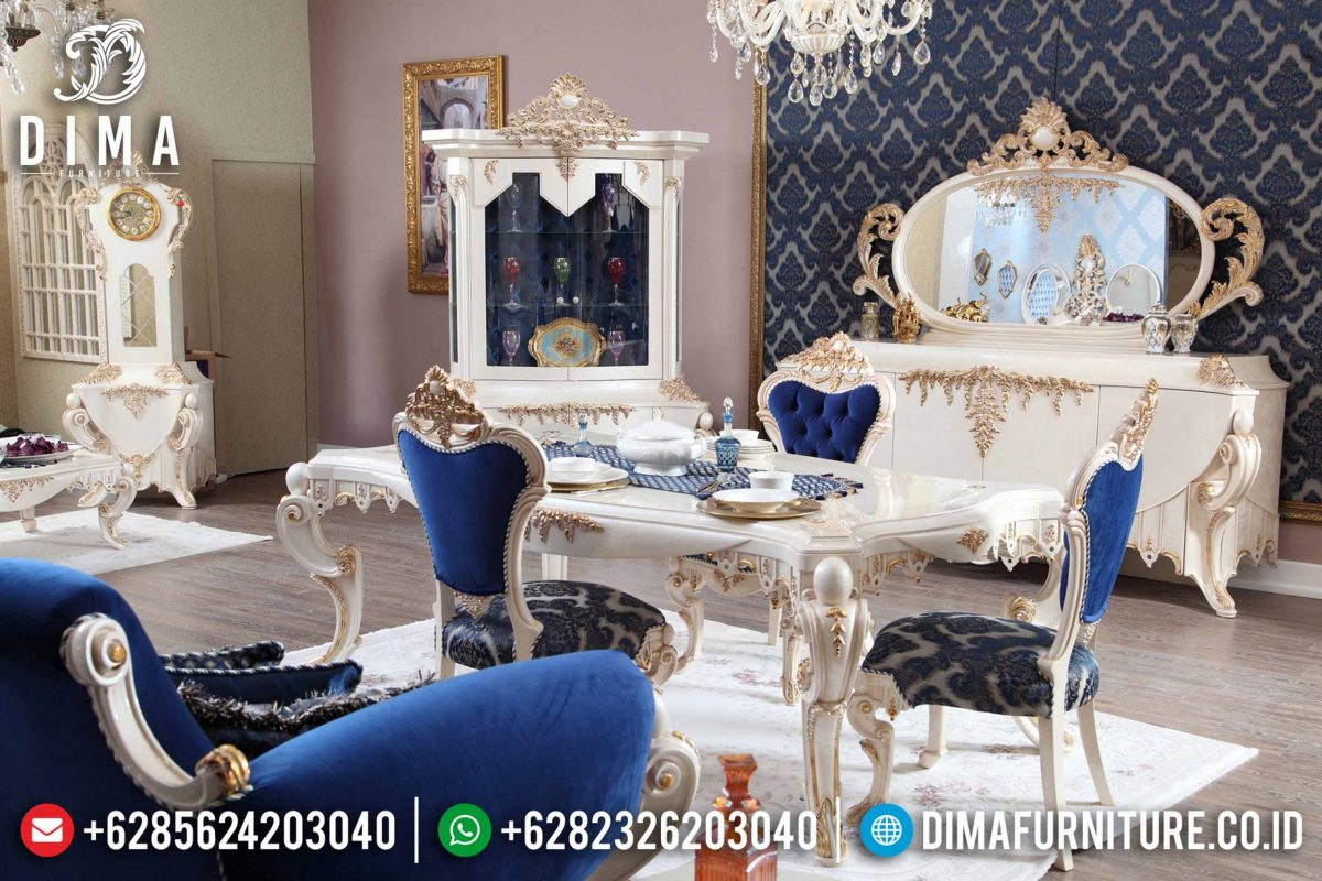 Set Meja Kursi Makan Duco Klasik Mewah Terbaru ST-0791