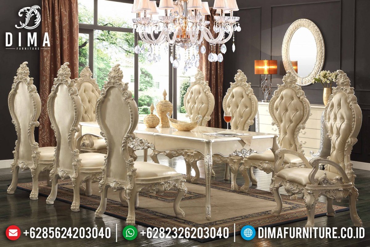 Set Meja Kursi Makan Eropa Klasik Mewah Terbaru ST-0768 | Sofa Tamu Jepara - Dima Furniture Set Meja Kursi Makan Eropa Klasik Mewah Terbaru ST-0768