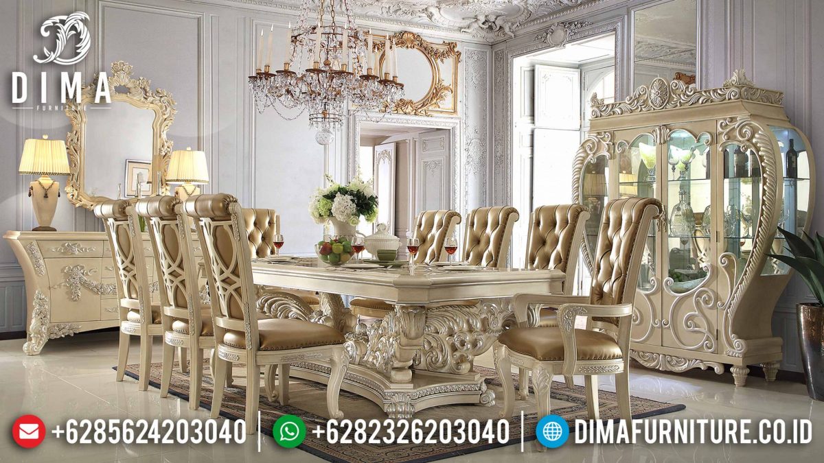 Set Meja Makan Eropa Klasik Model Minerva Terbaru ST-0826 | Sofa Tamu Jepara - Dima Furniture Set Meja Makan Eropa Klasik Model Minerva Terbaru ST-0826