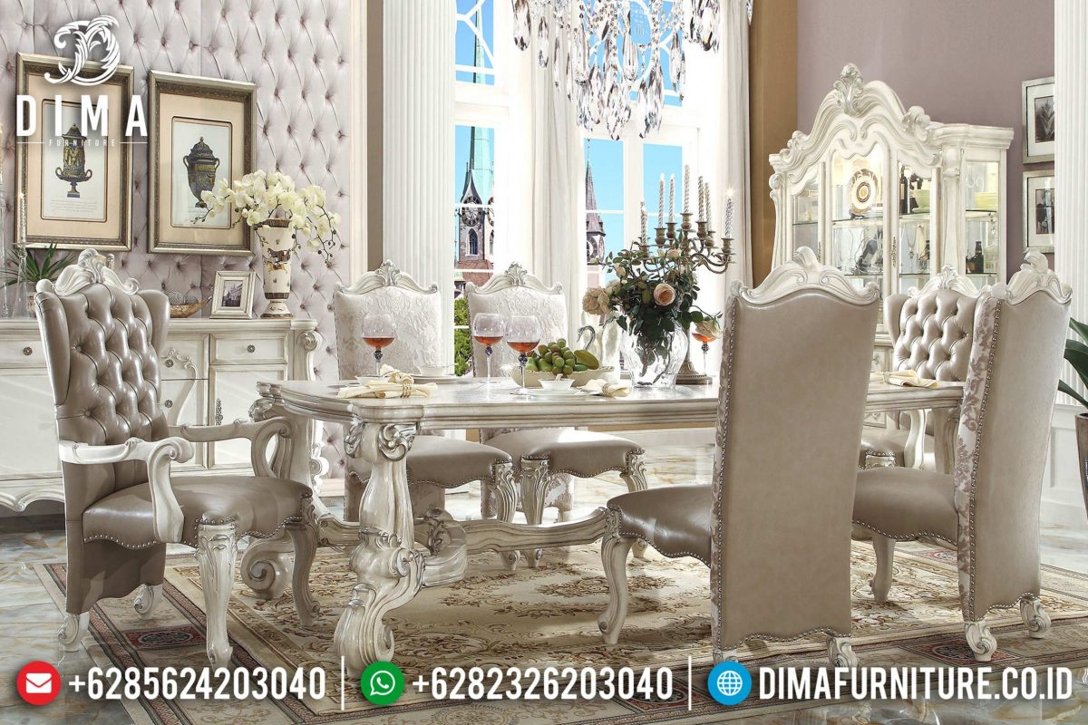 Set Meja Makan Mewah Eropa Klasik Victorian Terbaru ST-0770