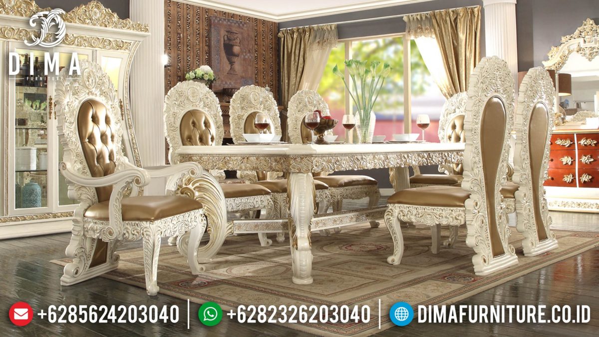 Set Meja Makan Ukir Mebel Jepara Mewah Terbaru ST-0828 | Sofa Tamu Jepara - Dima Furniture Set Meja Makan Ukir Mebel Jepara Mewah Terbaru ST-0828