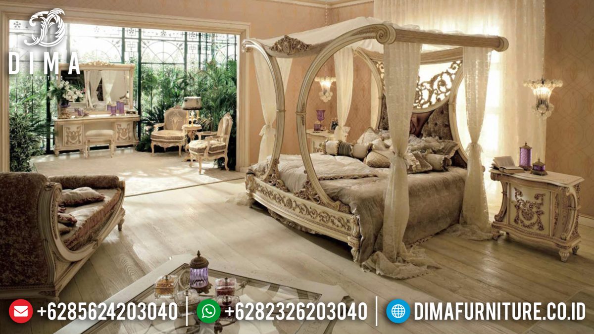 Set Kamar Tidur Mewah Ukir Jepara Kanopi Terbaru ST-0856
