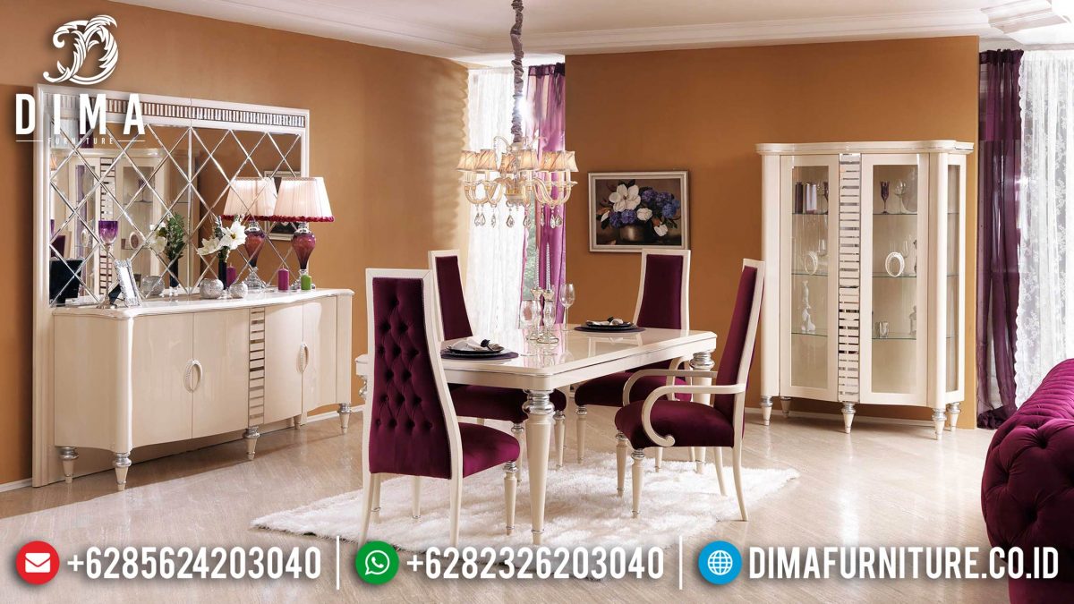 Set Meja Kursi Makan Modern Duco Mewah Terbaru ST-0850
