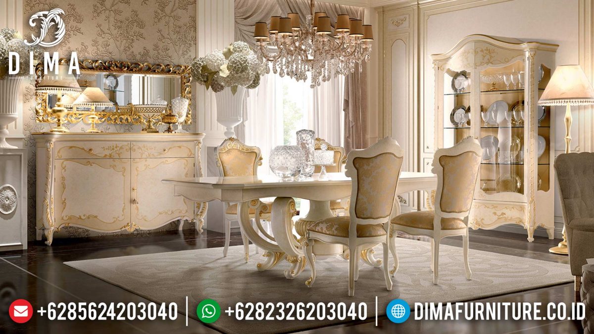 Set Meja Makan Klasik Modern Model Eropa Terbaru ST-0848