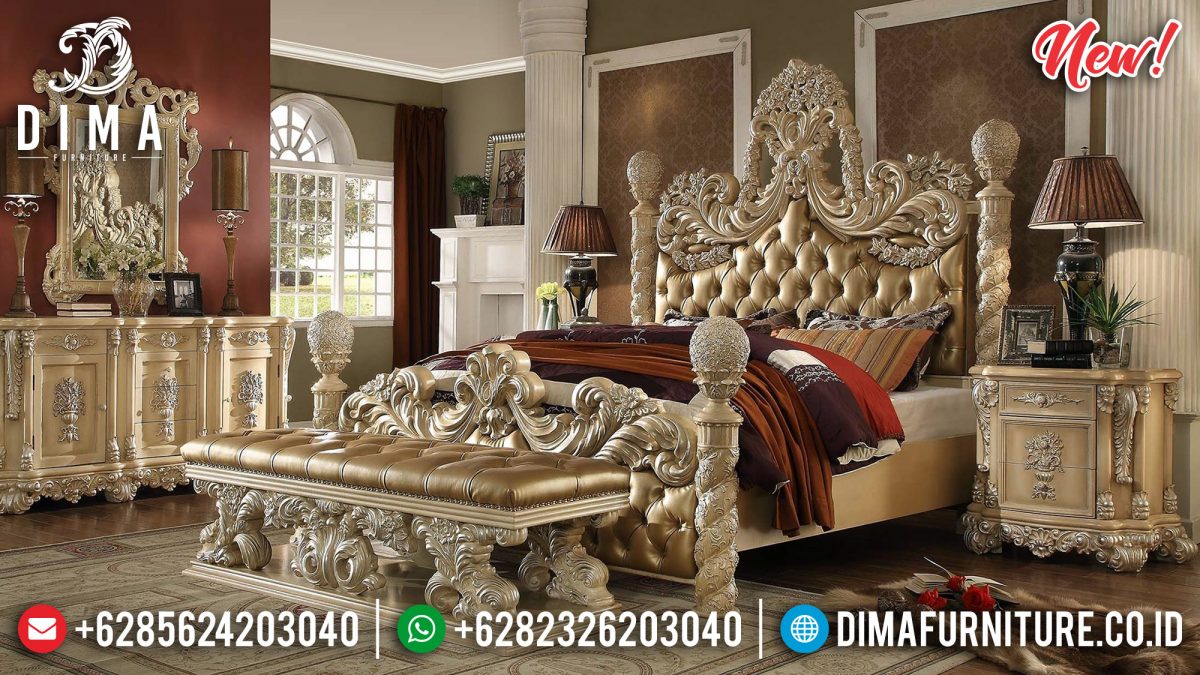 Masterpiece Tempat Tidur Jepara Ukiran Victorian Gold Leaf ST-0858 | Sofa Tamu Jepara - Dima Furniture Masterpiece Tempat Tidur Jepara Ukiran Victorian Gold Leaf ST-0858