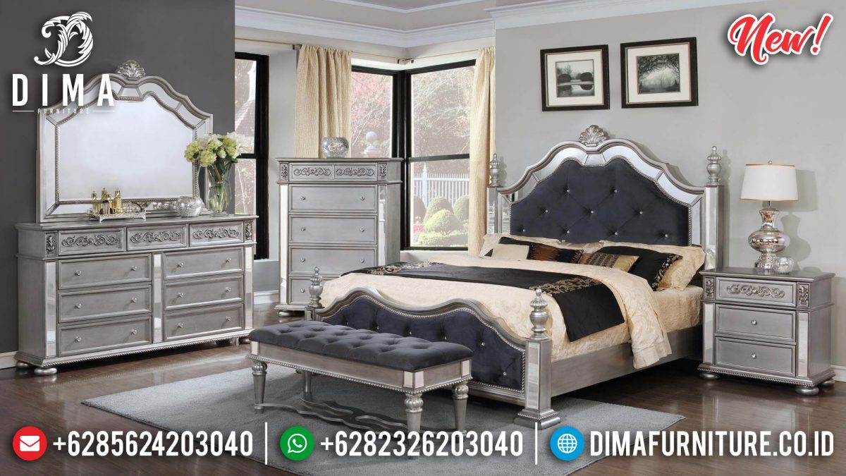 Tempat Tidur Jepara Model Minimalis Silver Mirror ST-0859