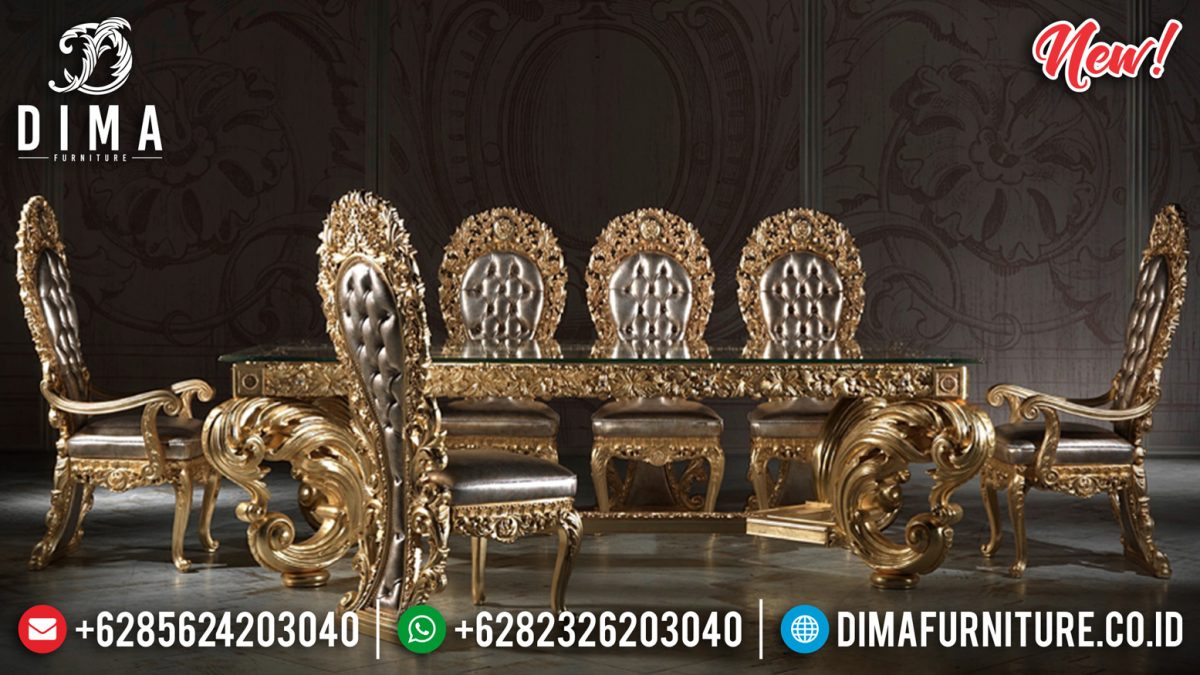 Meja Makan Klasik Superior Gold Leaf Combination ST-0872