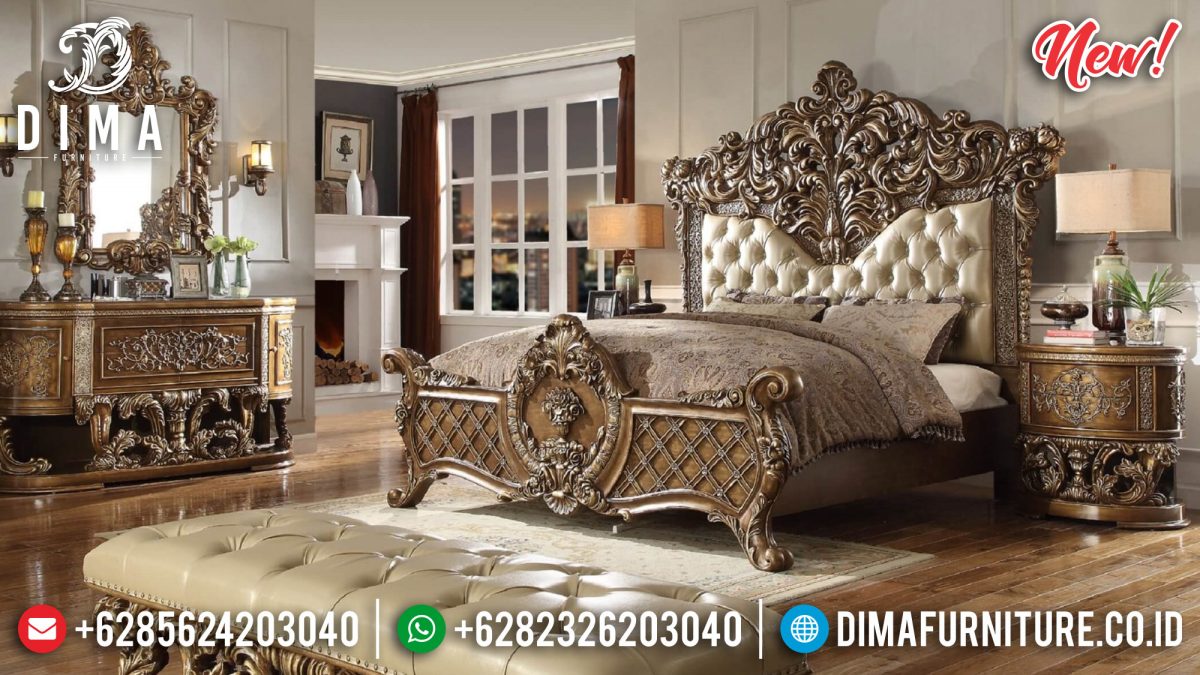 New Kamar Set Jepara Mewah Ukir Klasik Golden Duco ST-0864