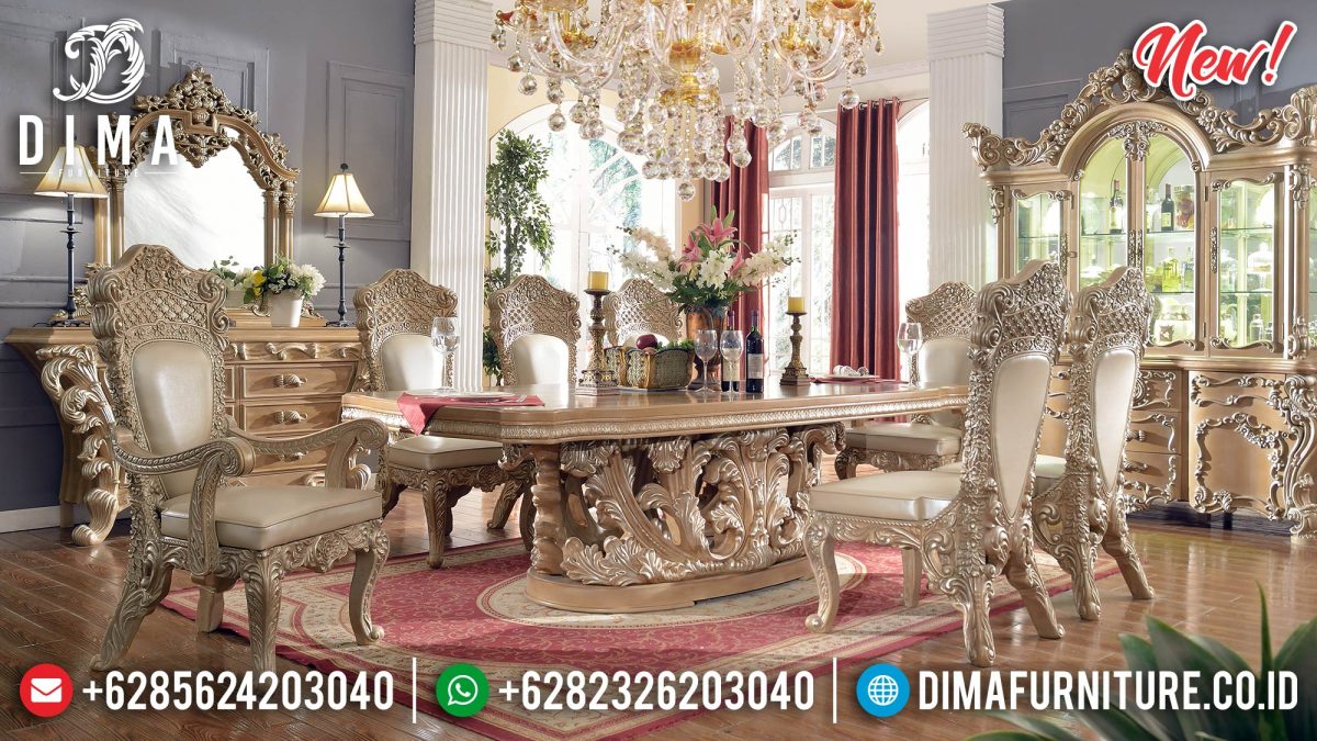 New Model Set Meja Makan Mewah Kingdom Style ST-0874