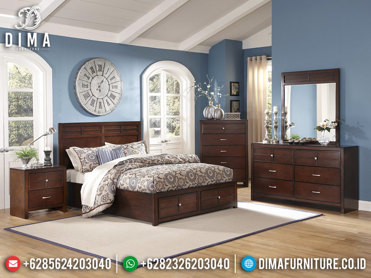 Jual Tempat Tidur Jati Minimalis Natural Classic Mebel Jepara ST-0880