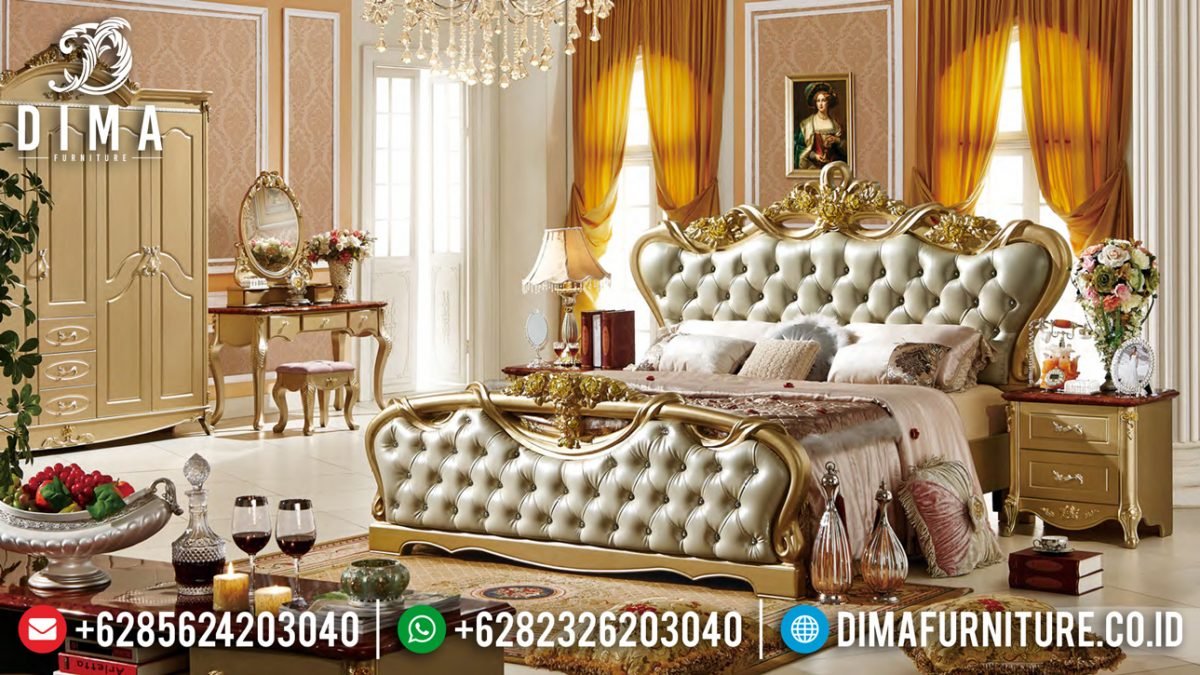 Elegan Furniture Dipan Kamar Set Mewah Jepara Gold Duco ST-2026 Elegan Furniture Dipan Kamar Set Mewah Jepara Gold Duco ST-2026