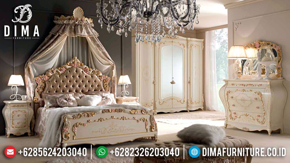 Juliette Set Tempat Tidur Mewah Jepara Gold Ivory ST-2024 | Sofa Tamu Jepara - Dima Furniture Juliette Set Tempat Tidur Mewah Jepara Gold Ivory ST-2024