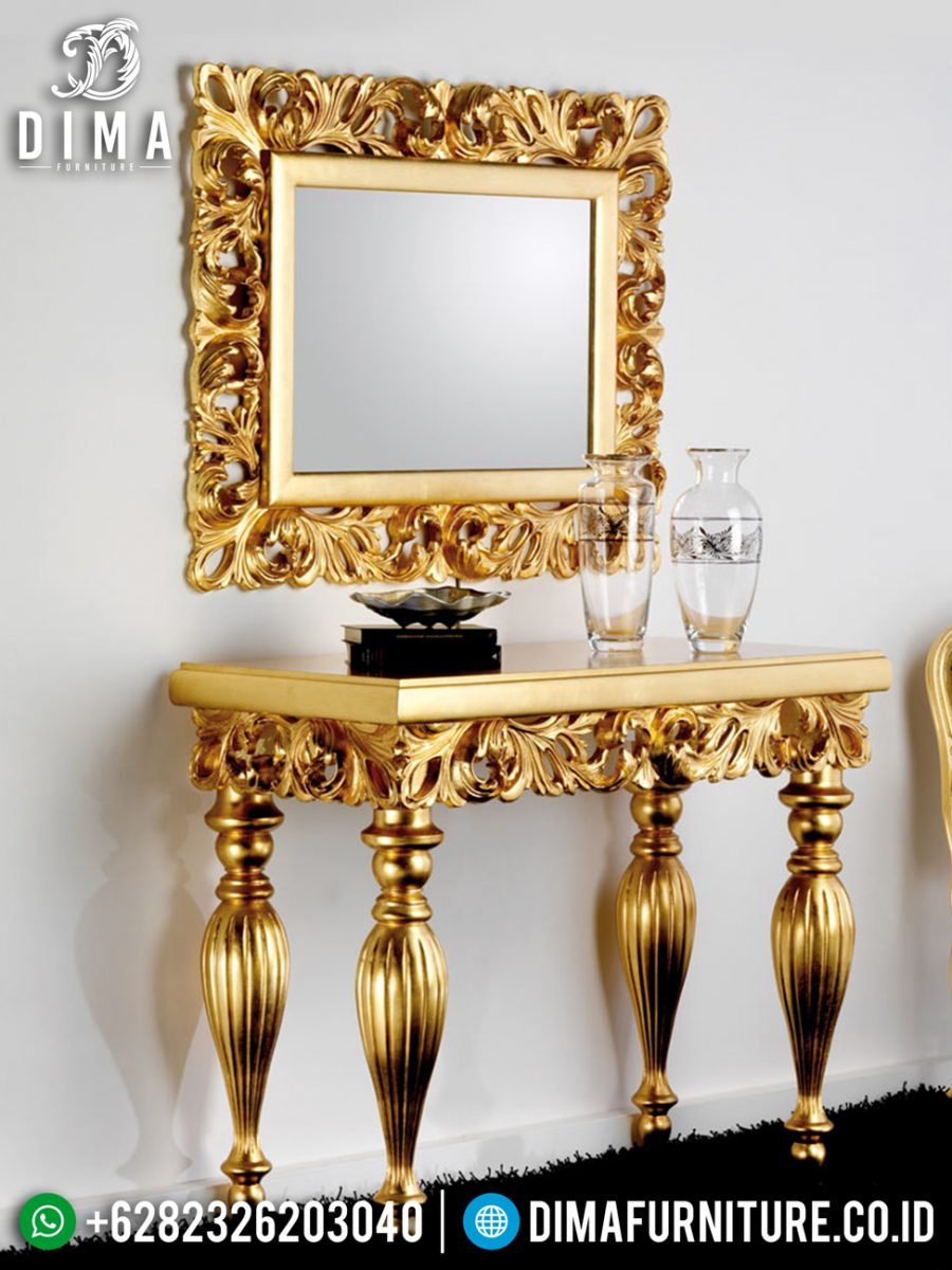 Luxury Golden Cermin Hias Meja Konsol Jepara Terbaru ST-0892