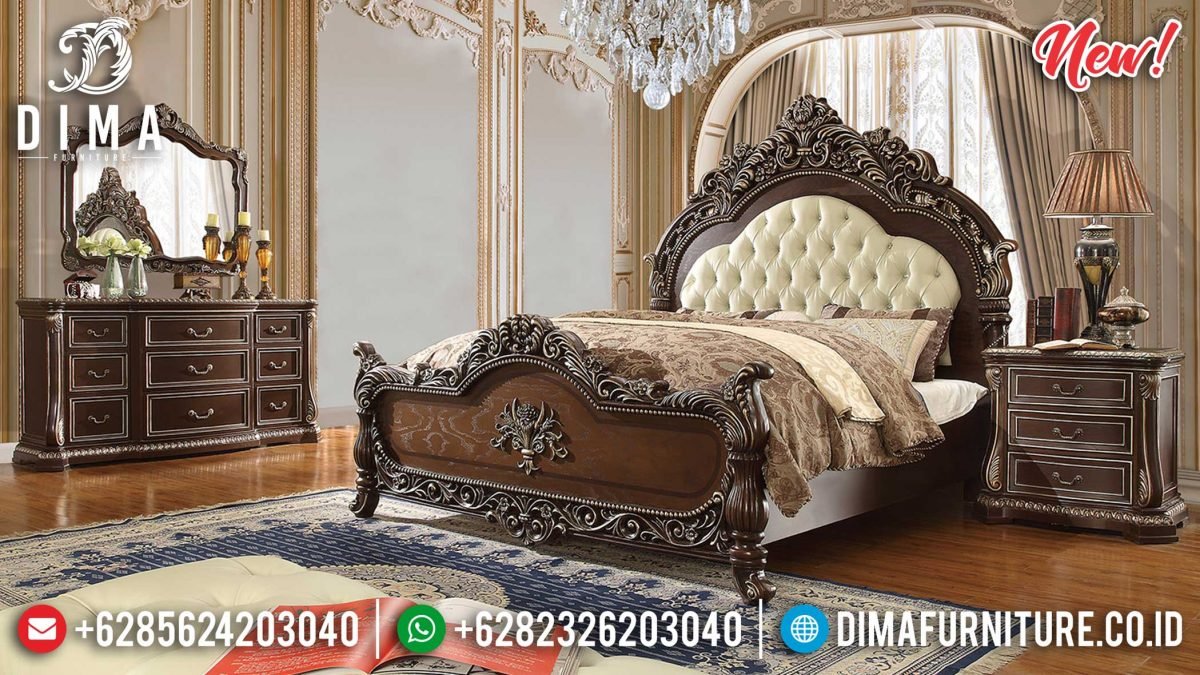 Set Kamar Tidur Jati Mewah Natural Klasik Terbaru ST-0900 Set Kamar Tidur Jati Mewah Natural Klasik Terbaru ST-0900