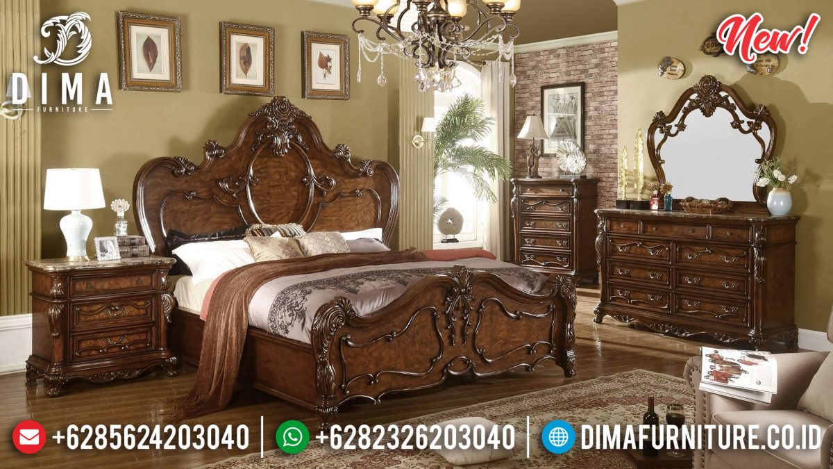 Set Kamar Tidur Mewah Jati California Brown ST-0910