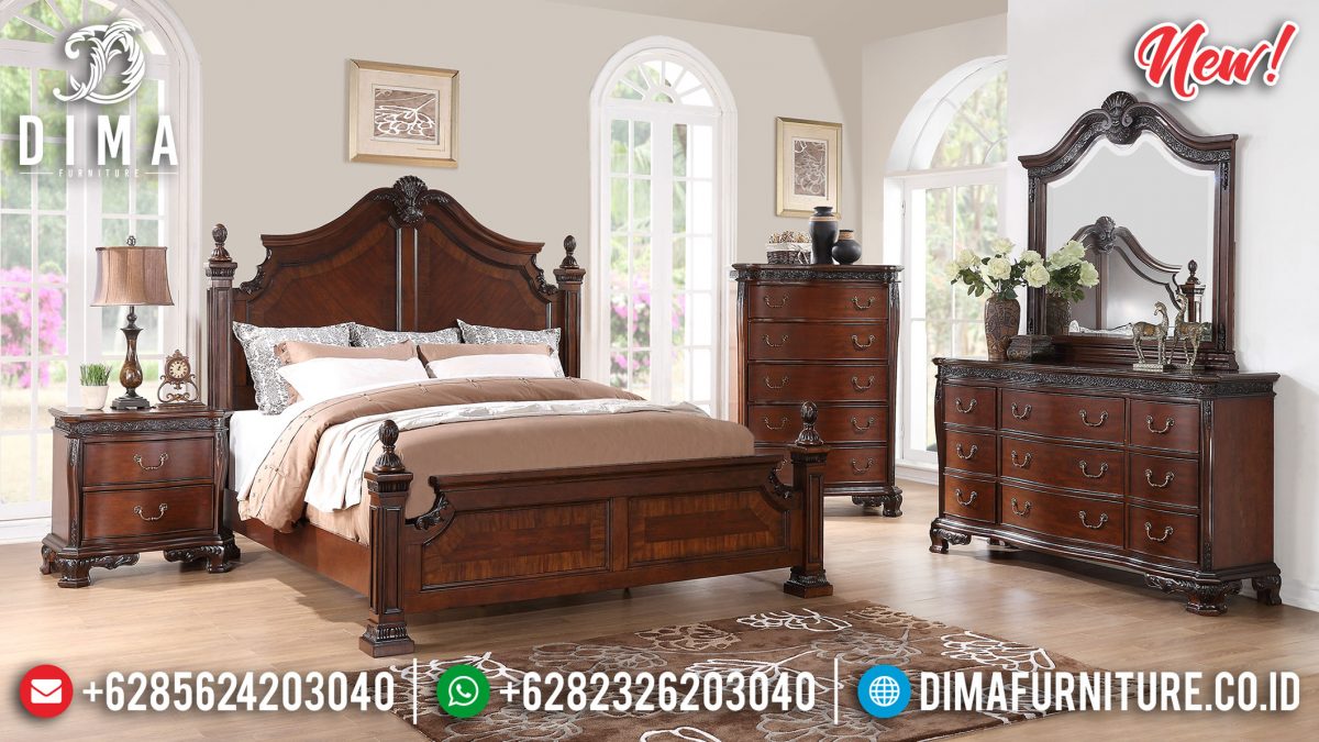 Set Tempat Tidur Klasik Modern Jati Natural ST-0916