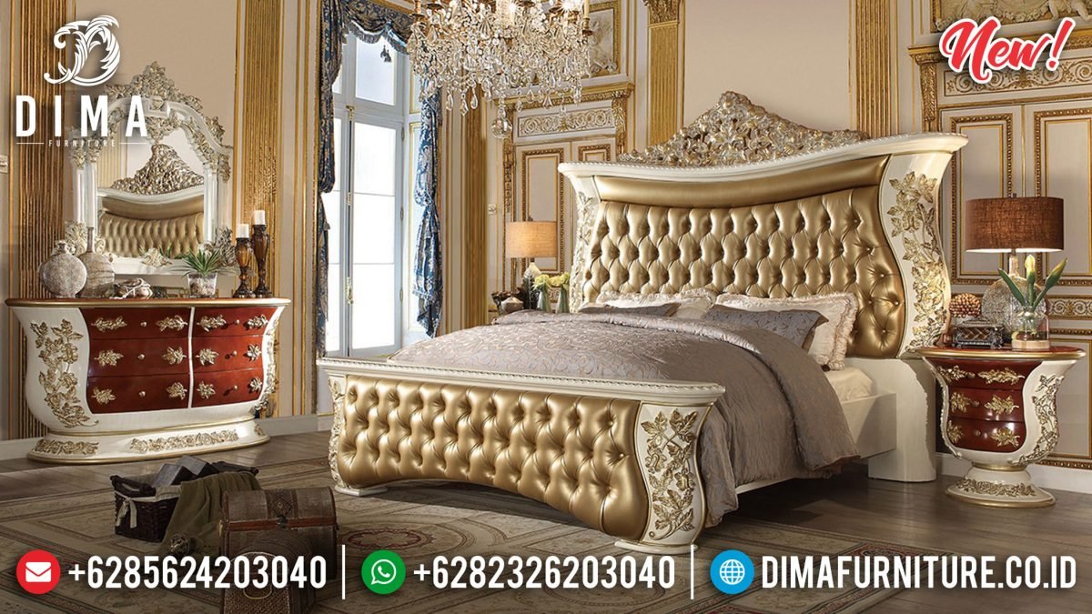 Set Tempat Tidur Mewah Ukir Classic Duco Terbaru ST-0899 Set Tempat Tidur Mewah Ukir Classic Duco Terbaru ST-0899