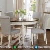 Desain Meja Makan Minimalis Bundar Simple Classic Luxury Grade Mebel Jepara ST-0938
