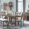 Desain Meja Makan Minimalis Jepara Simple Luxury Natural Kayu Jati ST-0929