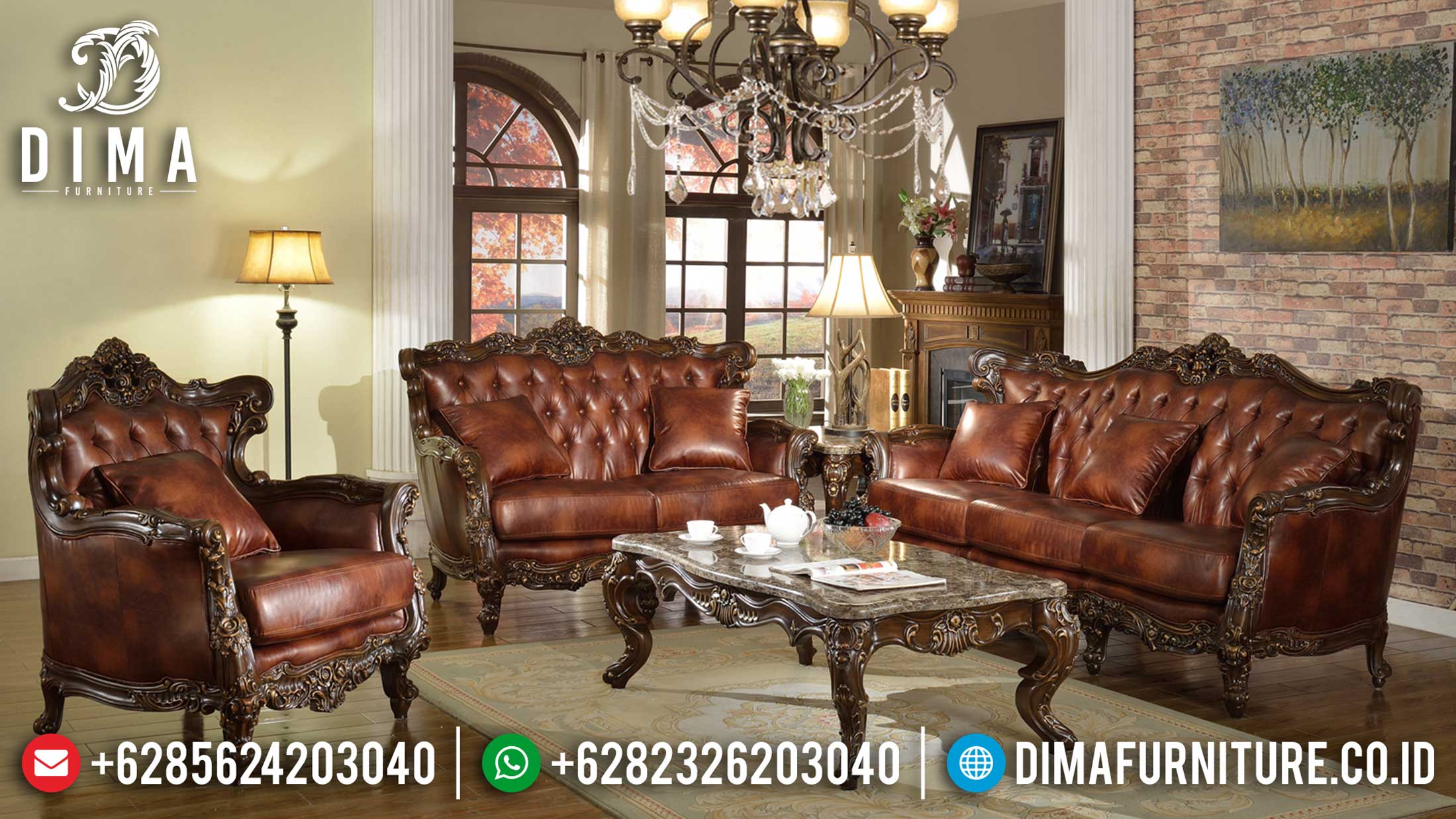 Jual Sofa Mewah Ruang Tamu Luxury Classic Harga Terjangkau New Desain ST-0977