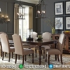 Model Meja Makan Minimalis Jati Klasik Natural Dark Brown Great Solid Wood ST-0922