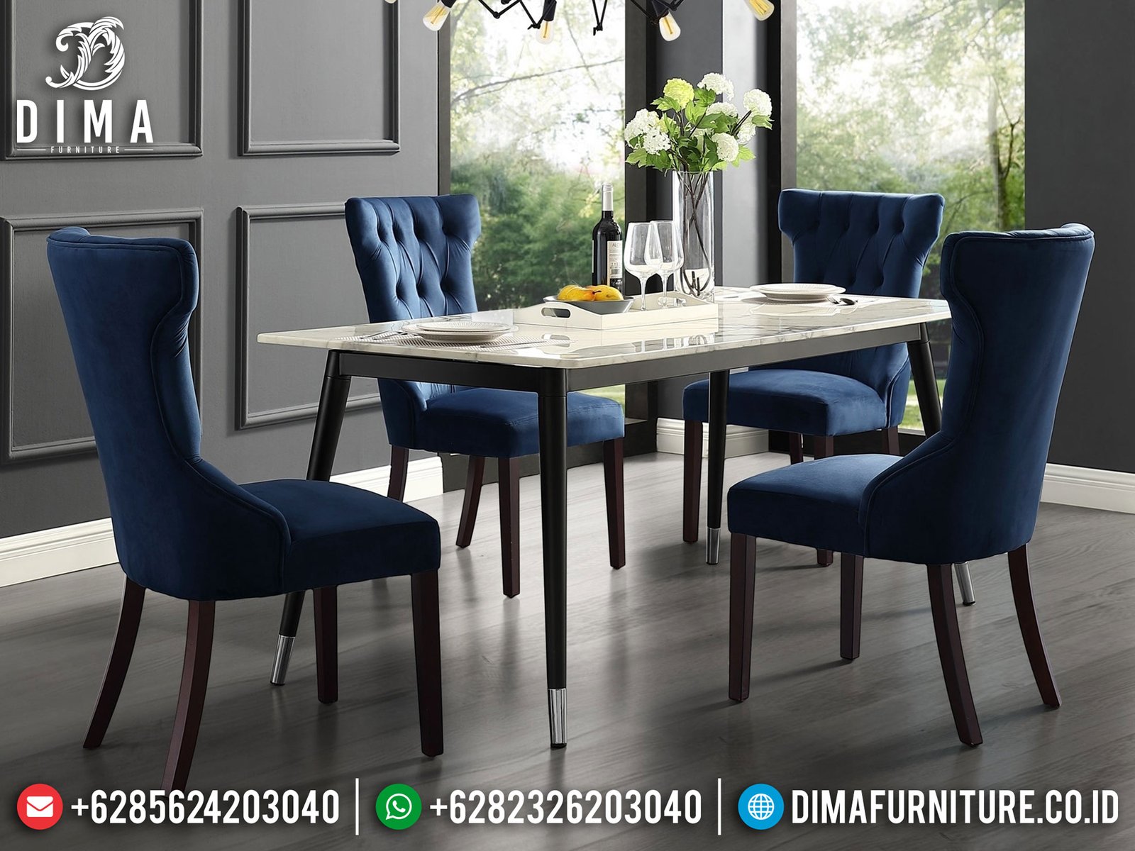 New Set Meja Makan Minimalis Modern Furniture Jepara Luxury ST-0958 New Set Meja Makan Minimalis Modern Furniture Jepara Luxury ST-0958