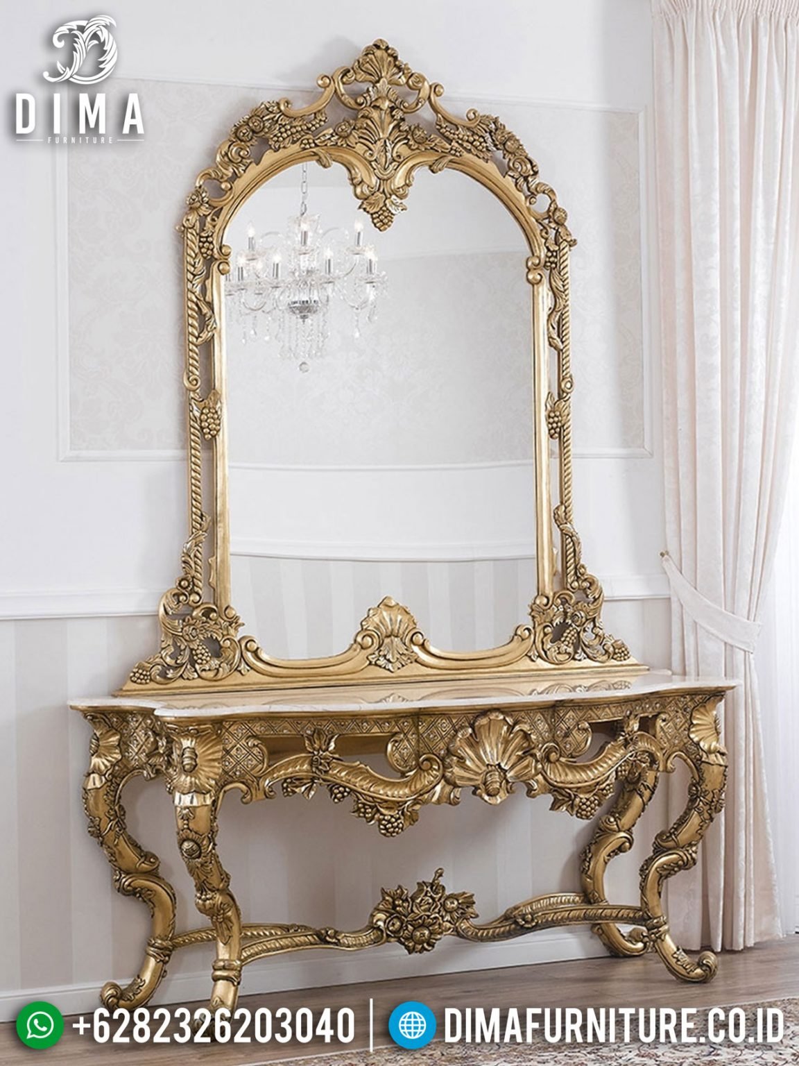 Vania Meja Konsol Mewah Jepara Luxury Carving Grade A Quality Solid