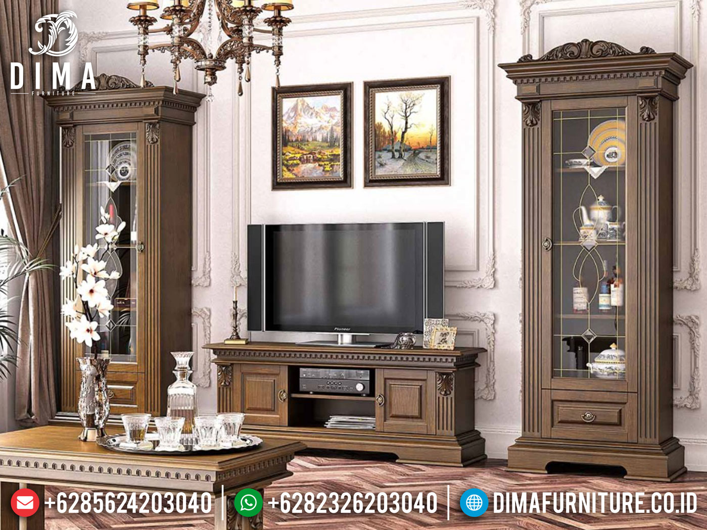 Bufet TV Minimalis Jepara Luxury Design Natural Classic Kualitas Terbaik ST-1016