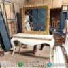 Classic Elegant Meja Konsul Mewah Minimalis Luxury White Golden Combination ST-1042