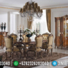 Meja Makan Mewah Jati Natural Classic Combination Golden Carving Luxury ST-1056 | Sofa Tamu Jepara - Dima Furniture Meja Makan Mewah Jati Natural Classic Combination Golden Carving Luxury ST-1056
