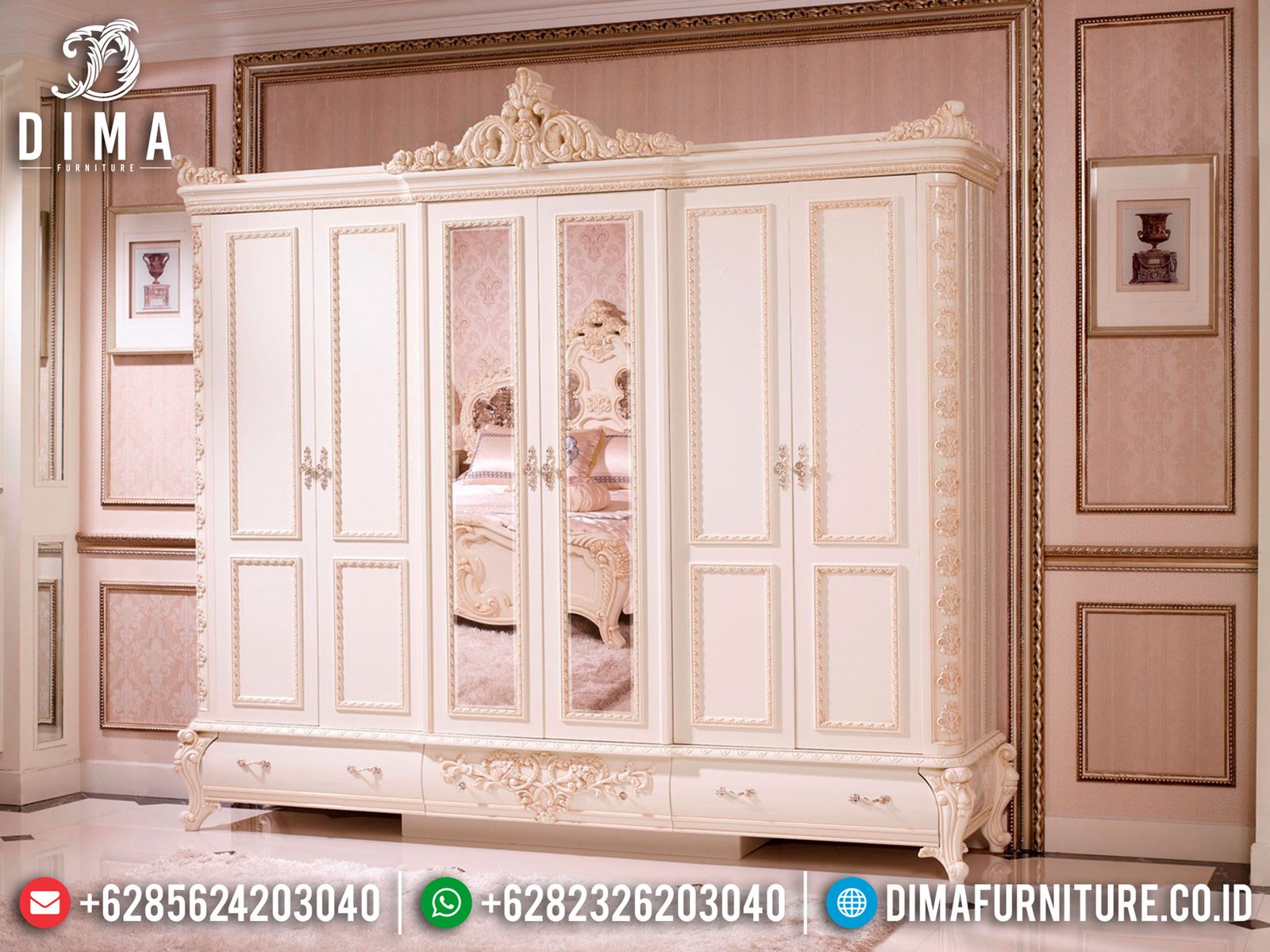 Davina Lemari Pakaian Mewah Luxury Carving Jepara Terbaru Best Item ST-1104 Davina Lemari Pakaian Mewah Luxury Carving Jepara Terbaru Best Item ST-1104
