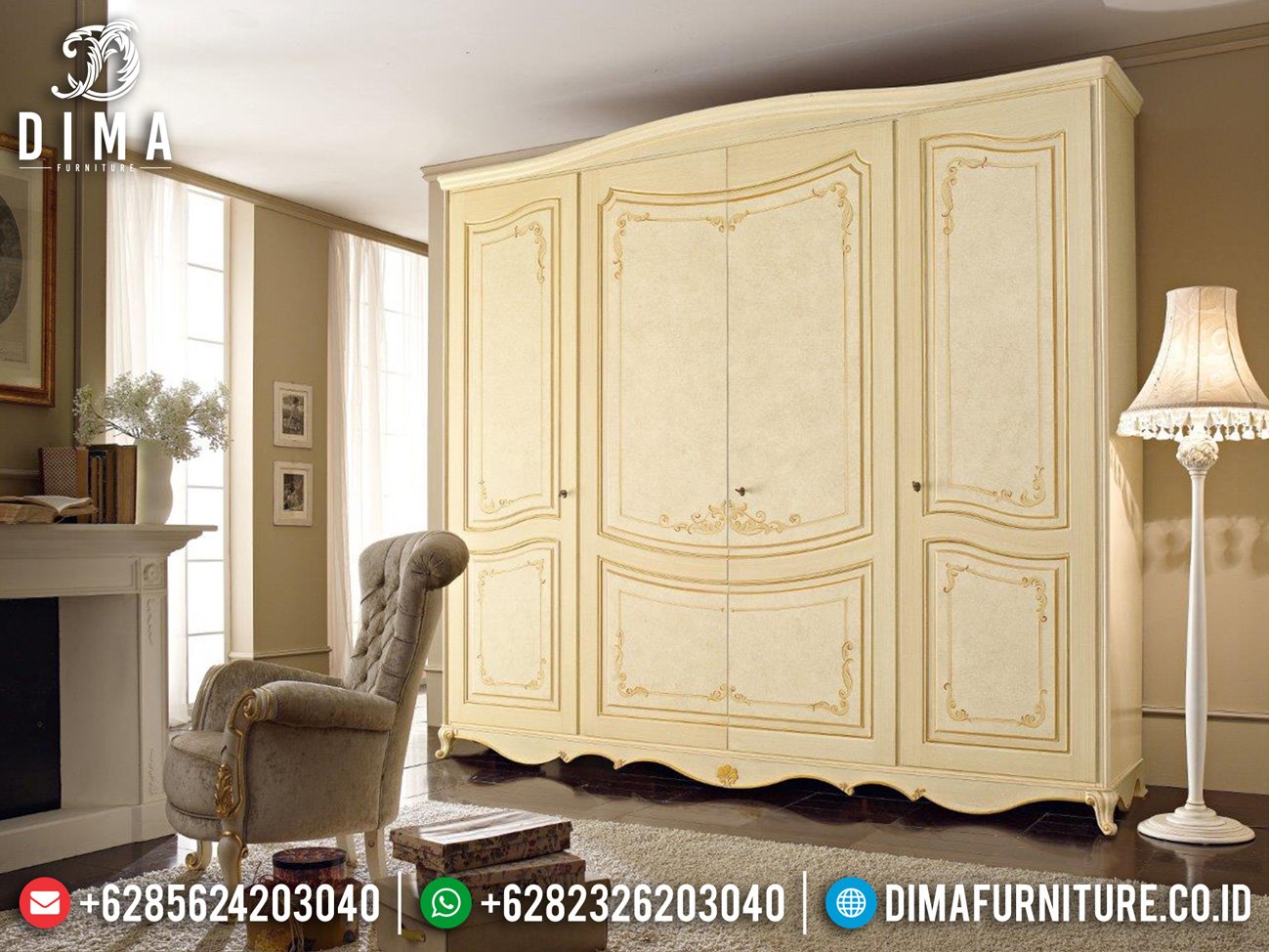Desain Lemari Pakaian Mewah Jepara Kayu Perhutani Luxury Classic Royal ST-1089 Desain Lemari Pakaian Mewah Jepara Kayu Perhutani Luxury Classic Royal ST-1089