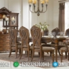 Desain Meja Makan Minimalis Klasik Gorgeous Natural Jati Perhutani ST-1128 | Sofa Tamu Jepara - Dima Furniture Desain Meja Makan Minimalis Klasik Gorgeous Natural Jati Perhutani ST-1128