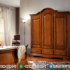 Jual Lemari Pakaian Jati Minimalis Natural Klasik High Quality Solid Wood ST-1100