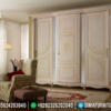 Lemari Pakaian Mewah Sliding Luxury Duco White Glossy Best Product 2021 ST-1083