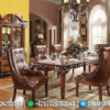 Meja Makan Klasik Jepara Kayu Jati Perhutani Natural Amber Color ST-1112 | Sofa Tamu Jepara - Dima Furniture Meja Makan Klasik Jepara Kayu Jati Perhutani Natural Amber Color ST-1112
