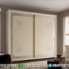 New Lemari Pakaian Minimalis Sliding Luxury Marquetry Motif Design ST-1093