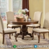 Desain Meja Makan Minimalis Bundar Natural Jati Classic Furniture Jepara Terbaru ST-1207 | Sofa Tamu Jepara - Dima Furniture Desain Meja Makan Minimalis Bundar Natural Jati Classic Furniture Jepara Terbaru ST-1207
