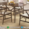 Ezequel Meja Makan Minimalis Terbaru Natural Jati Perhutani Classic ST-1225