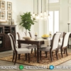 Harga Meja Makan Minimalis 6 Kursi Natural Jati Simple Desain Mebel Jepara ST-1202