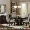 Jual Meja Makan Minimalis Bundar Kursi 4 Jati Natural Perhutani Simple Model ST-1208 | Sofa Tamu Jepara - Dima Furniture Jual Meja Makan Minimalis Bundar Kursi 4 Jati Natural Perhutani Simple Model ST-1208