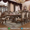 Meja Makan Mewah Jati Natural Classic Jepara Imperial Luxury Design ST-1222 | Sofa Tamu Jepara - Dima Furniture Meja Makan Mewah Jati Natural Classic Jepara Imperial Luxury Design ST-1222