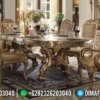 Meja Makan Mewah Kursi 6 Luxury Soft Golden Duco Color Mebel Jepara ST-1253