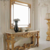 Elegant Golden Meja Konsol Ukiran Classic Luxury Color Art Duco ST-1345 | Sofa Tamu Jepara - Dima Furniture Elegant Golden Meja Konsol Ukiran Classic Luxury Color Art Duco ST-1345