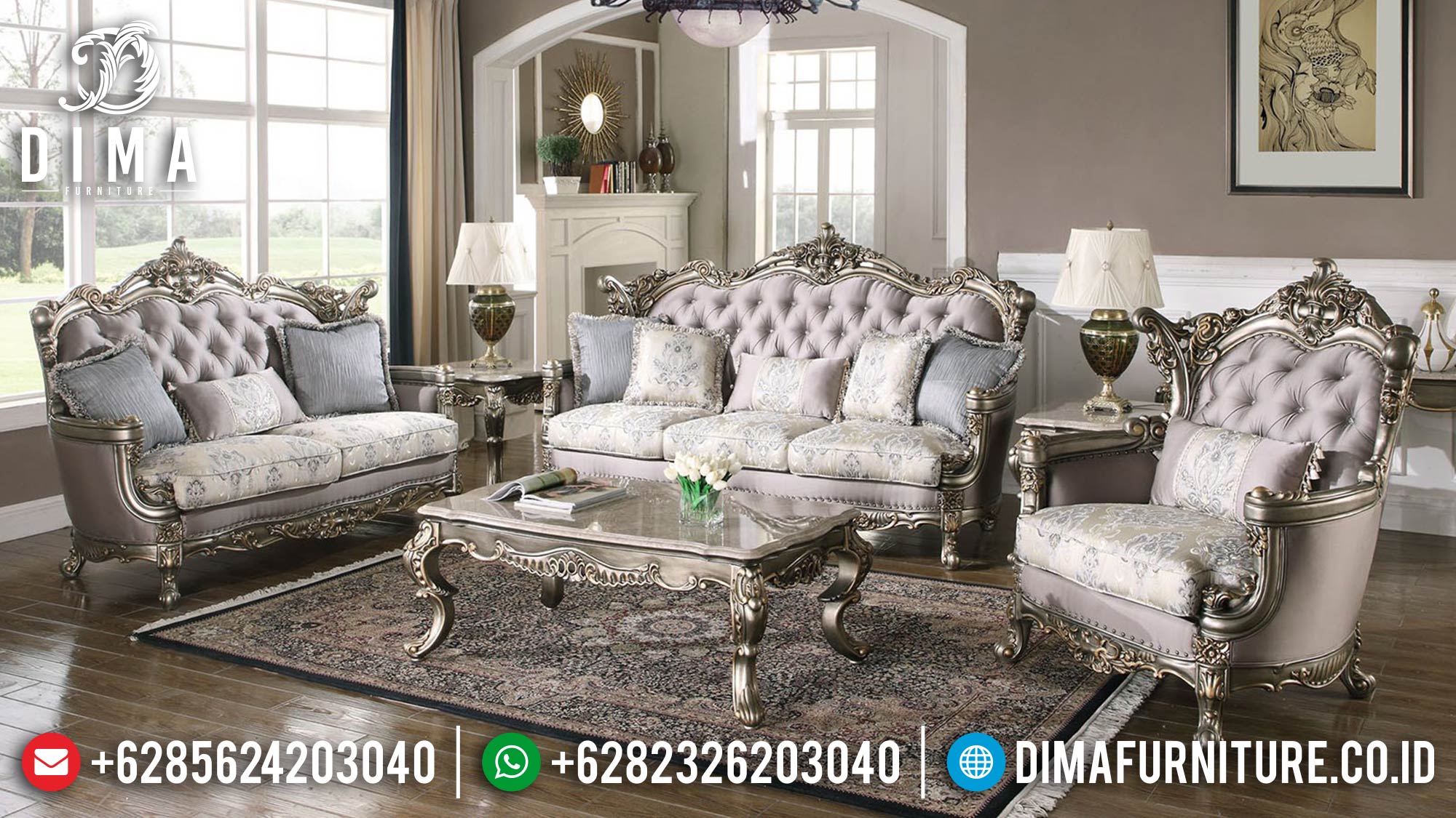 Gloria Desain Sofa Tamu Mewah Classic Luxury Great Palace Style ST-1280