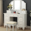 High Desain Meja Rias Minimalis Putih Elegant Color ST-1396 | Sofa Tamu Jepara - Dima Furniture High Desain Meja Rias Minimalis Putih Elegant Color ST-1396