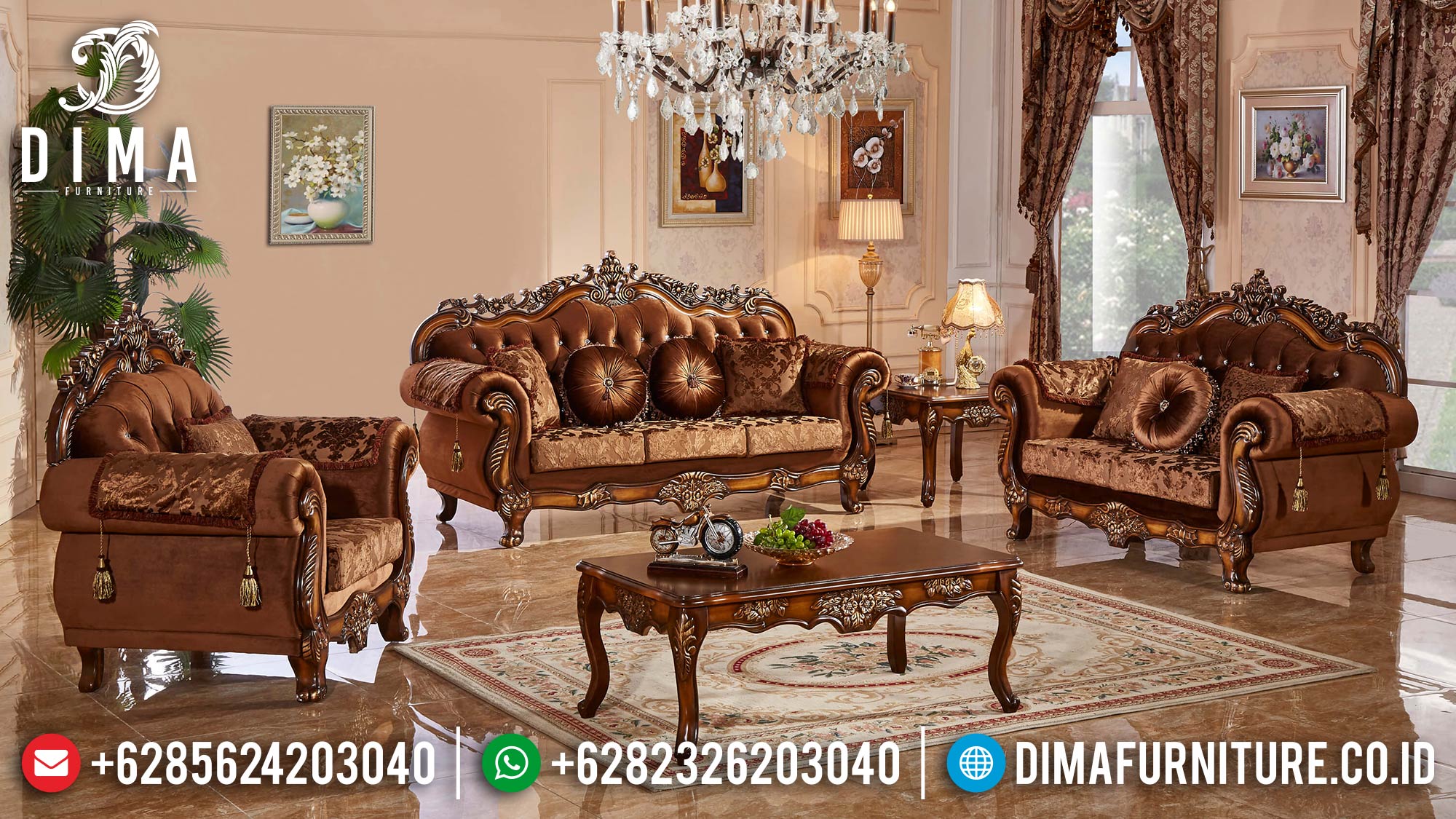 Kursi Sofa Tamu Mewah Terbaru Classic Luxury Design Luxury Greatest ST-1288