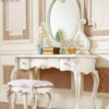 Meja Rias Mewah Putih Duco Elegant New Design Furniture Jepara ST-1398
