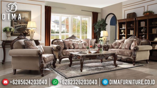 Model Sofa Tamu Mewah Kayu Jati Luxury Carving Classic High Quality ST-1286