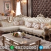 New Style Sofa Tamu Ukiran Sudut Luxury Classic Golden Champagne Color Glossy ST-1350